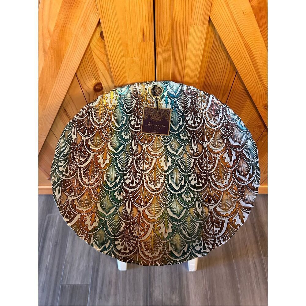 Artistic Accents hand decorated glass made in turkey 15.75” Bowl - NWT(7718)